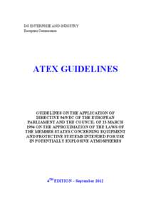 ATEX Guidelines - 4th Edition - September 2012