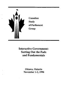 Interactive Government: Sorting Out the Fads and Fundamentals