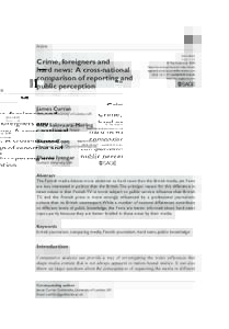 Article  Crime, foreigners and hard news: A cross-national comparison of reporting and public perception