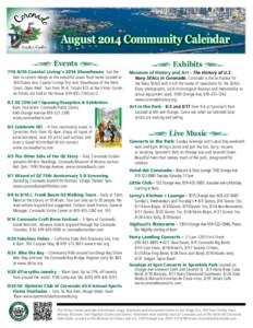 August 2014 Community Calendar Events[removed]Coastal Living’s 2014 Showhouse See the best in current design at this beautiful ocean front home located at 100 Ocean Ave. Coastal Livings first ever Showhouse of the W