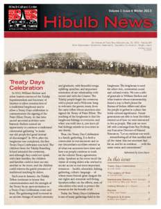 Volume 1 Issue 4 Winter[removed]Hibulb News Treaty Days Celebration