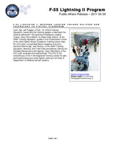F-35 Lightning II Program Public Affairs Release – [removed]F[removed]L I G H T N I N G T E C H N O L O G Y T O