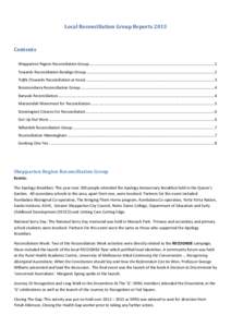 Local Reconciliation Group Reports[removed]Contents Shepparton Region Reconciliation Group ..................................................................................................................... 1 Towards Rec