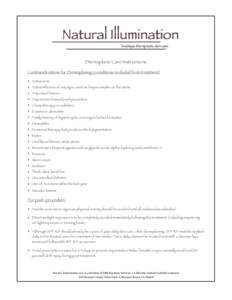 Natural Illumination _________________________ _______________________ boutique therapeutic skin care  Dermaplane Care Instructions