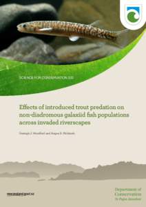 Science for conservation 320  Effects of introduced trout predation on