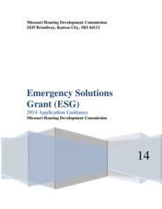 Emergency Solutions Grant (ESG)