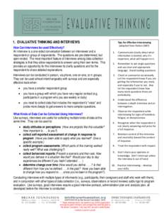 Microsoft Word - APPLIED EVALUATIVE THINKING BULLETIN 2.INTERVIEWS.v3.docx
