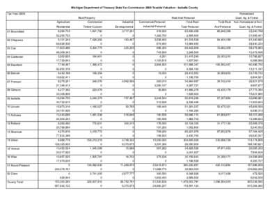 2008 Taxable Valuations (Green Book) - Isabella County