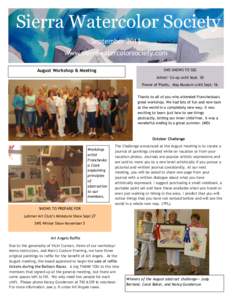 Sierra Watercolor Watercolor Society Society Sierra September September 2013