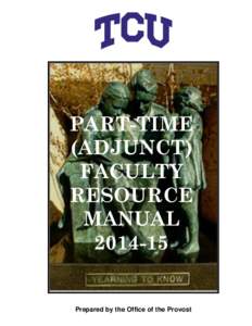 PART-TIME (ADJUNCT) FACULTY RESOURCE MANUAL[removed]