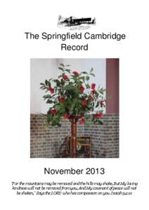 The Springfield Cambridge Record November 2013 