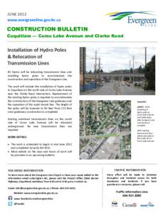 Construction Bulletin: Coquitlam — Como Lake Avenue and Clarke Road