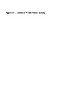Appendix 1. Domestic Water Demand Survey 74  Methods for and Estimates of 2003 and Projected Water Use in the Seacoast Region, Southeastern New Hampshire