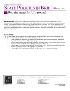 GUTTMACHER INSTITUTE  STATE POLICIES IN BRIEF As of FEBRUARY 1, 2015