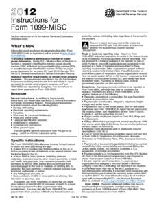 2012 Instruction 1099-MISC