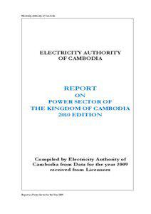 Government of Cambodia / Phnom Penh / Electricity market / Rural electrification / Government / Energy in India / Central Electricity Regulatory Commission / Nigerian Electricity Regulatory Commission / Electric power / Energy / Electricity Authority of Cambodia