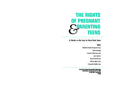 Booklet: The Rights of Pregnant & Parenting Teen (2006)