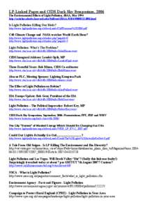 LP-Linked Pages and CfDS Dark Sky Symposium, 2006 The Environmental Effects of Light Pollution, JBAA, May 1994 http://articles.adsabs.harvard.edu//full/seri/JBAA[removed]000.html Is Light Pollution Killing Our Bir