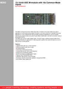 M392[removed]bit ADC M-module with 16x Common-Mode Inputs By AcQ Inducom