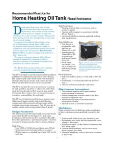 Recommended Practice for  Home Heating Oil Tank Flood Resistance D