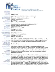 820 First Street, NE, Suite 510 Washington, DC[removed]1080 Fax: [removed]removed] www.cbpp.org Robert Greenstein Executive Director T. Scott Bunton