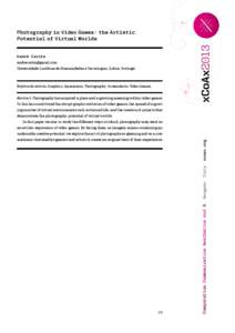 xCoAx 2013: Proceedings of the first conference on Computation, Communication, Aesthetics and X