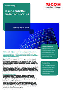 Success Story  Banking on better production processes  Leading Retail Bank