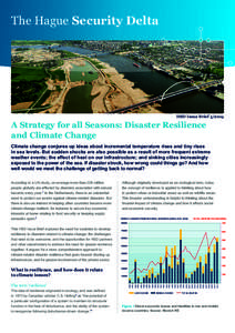 The Hague Security Delta  HSD Issue BriefA Strategy for all Seasons: Disaster Resilience and Climate Change