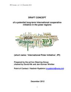 Concept Note on new polar cooperative activity