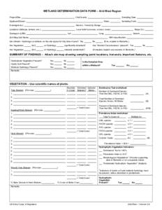 ERDC/EL TR-08-28, Regional Supplement to the Corps of Engineers Wetland Delineation Manual: Arid West Region (Version 2.0)