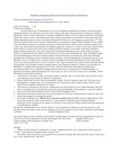 Southern Campaign American Revolution Pension Statements Pension Application of James Cash W4151 Transcribed and annotated by C. Leon Harris State of Georgia } Ss County of Franklin }