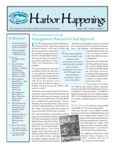 HarborHappenings  The newsletter of the Charlotte Harbor National Estuary Program Summer 2001: Volume 5, Number 2