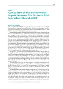 121  Annex 2 Comparison of the environmental impact between fish fed trash fish/