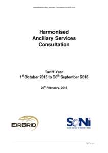 Harmonised Ancillary Services Consultation forHarmonised Ancillary Services Consultation