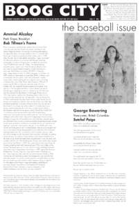 BOOG CITY A COMMUNITY NEWSPAPER FROM A GROUP OF ARTISTS AND WRITERS BASED IN AND AROUND NEW YORK CITY’S EAST VILLAGE ISSUE 37 FREE  Jim Behrle, Anselm Berrigan, Edmund