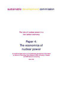 Paper 4: Economics of Nuclear Power