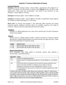 Microsoft Word - Hepatitis C Treatment Medications & Dosing.doc