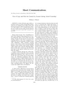 Short Communications The Wilson Journal of Ornithology 120(3):594–599, 2008
