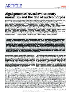 ARTICLE  OPEN doi:nature11681  Algal genomes reveal evolutionary