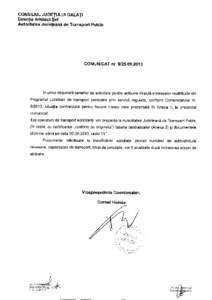 coNSrLruL JUDETULUT GALATI Direclia Arhitect gef Autoritatea Judeleani de Transport Public COMUNICAT nr[removed]