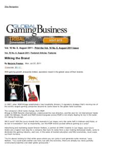 Milking the Brand | Global Gaming Business Magazine