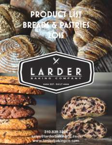 PRODUCT LIST BREADS & PASTRIES3224 