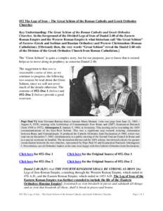 Christianity in Europe / Chalcedonianism / East–West Schism / Patriarch Athenagoras I of Constantinople / Catholic–Orthodox Joint Declaration / Eastern Orthodox Church / Great Schism / Schism / Ecumenism / Christianity / Religion / Eastern Orthodoxy