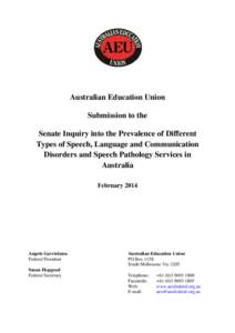 Microsoft Word - Draft Sub[removed]Senate Inquiry Prev Speech Language Comm Disorders Speech Pathology Services Australia.docx