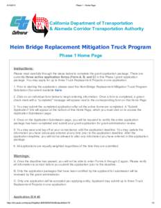 Phase 1 - Home Page California Department of Transportation & Alameda Corridor Transportation Authority