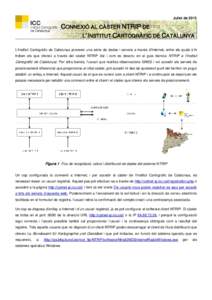 Juliol deCONNEXIÓ AL CÀSTER NTRIP DE L ’INSTITUT CARTOGRÀFIC DE CATALUNYA L’Institut Cartogràfic de Catalunya proveeix una sèrie de dades i serveis a través d’Internet, entre els quals s’hi troben el