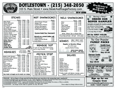 DOYLESTOWN[removed]  Delive uponry Reque st