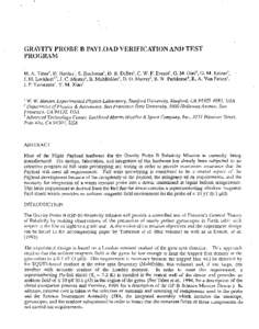 Gravity Probe B Payload Verification and Test Program