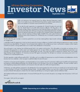 Investor News African Banking Corporation Issue 01  September 2014