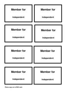 Member for  Member for Independent